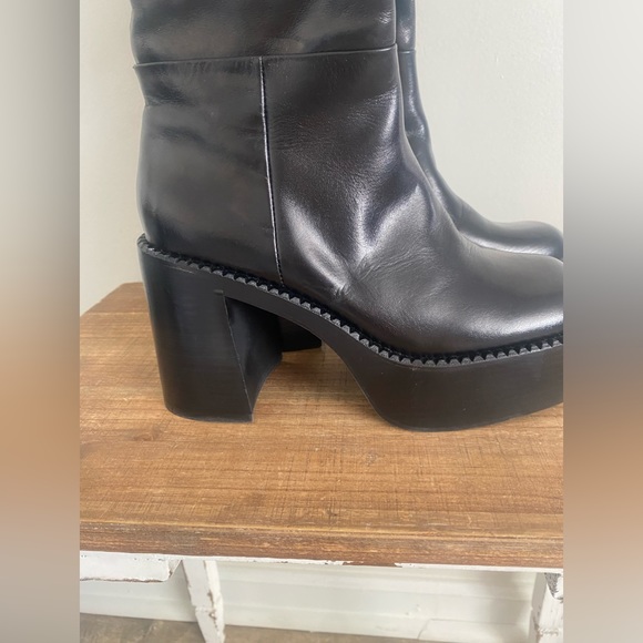 Jeffrey Campbell Women The Band Retro 90s Y2K Ins Black Platform Boots size 6.5 - Picture 4 of 6